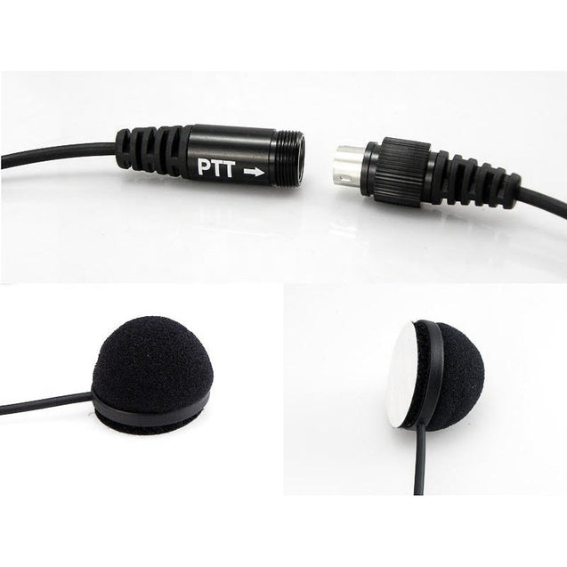 Helmet Kit Full Face Motorcycle Headset Earpiece Mic, 2 Pin K-plug Baofeng