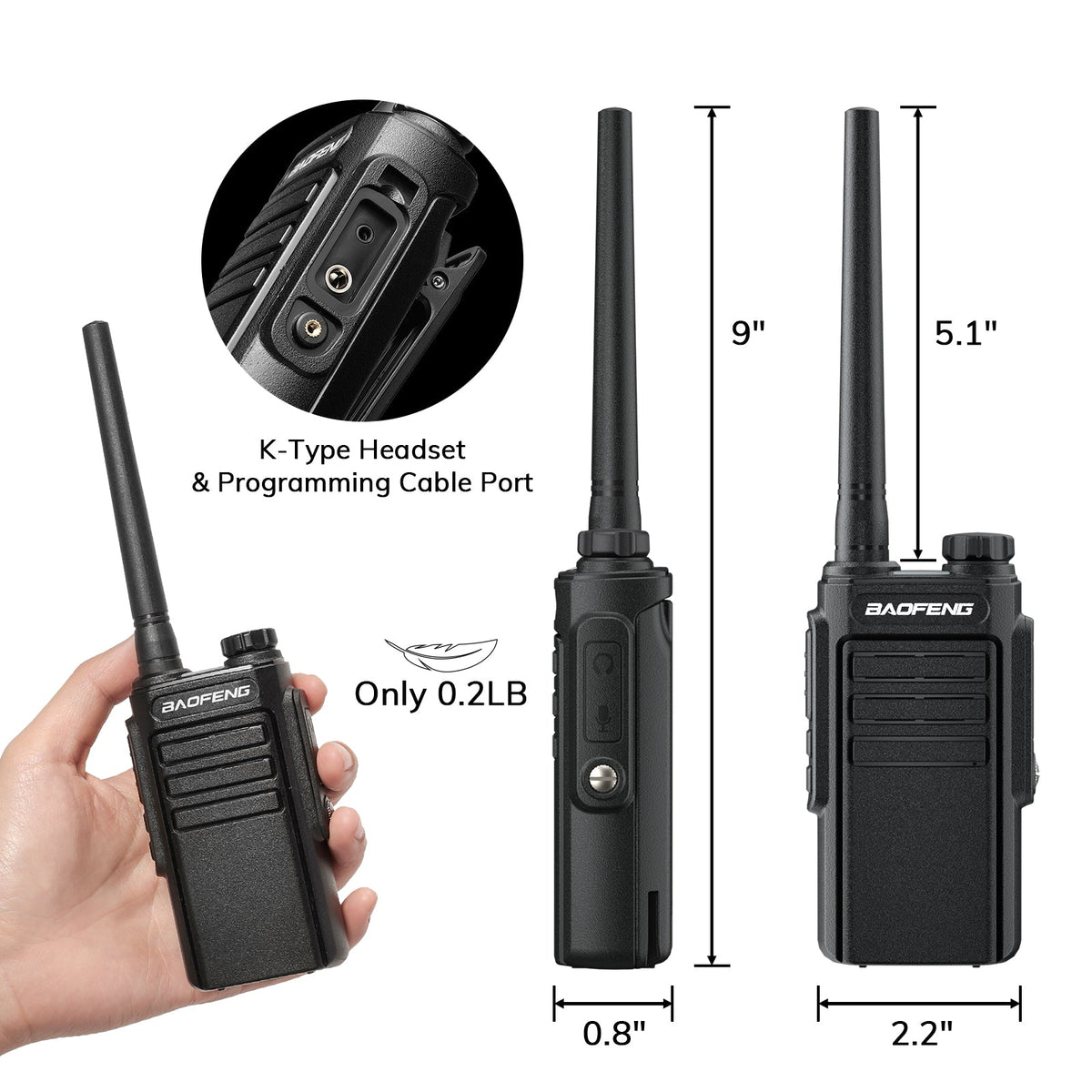 MP31 GMRS Radio 2 Pack – Baofeng