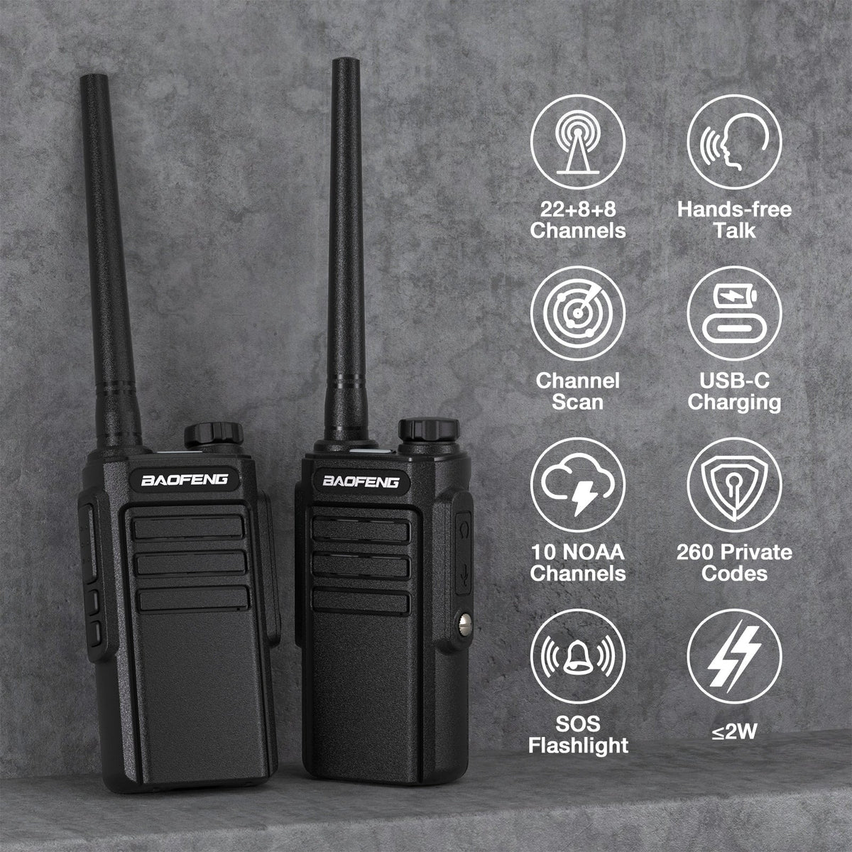 MP31 GMRS Radio 2 Pack – Baofeng