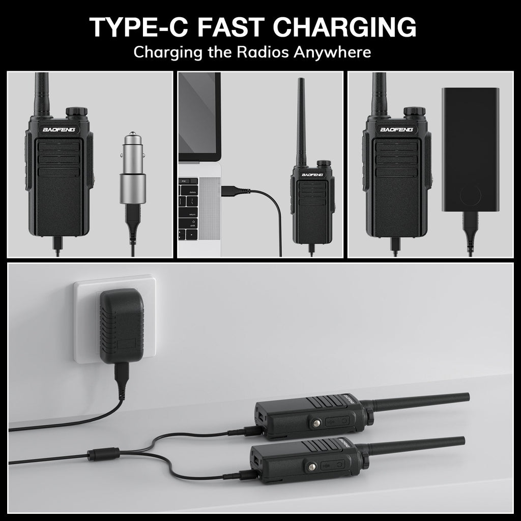 MP31 GMRS Radio supports type-c charging 