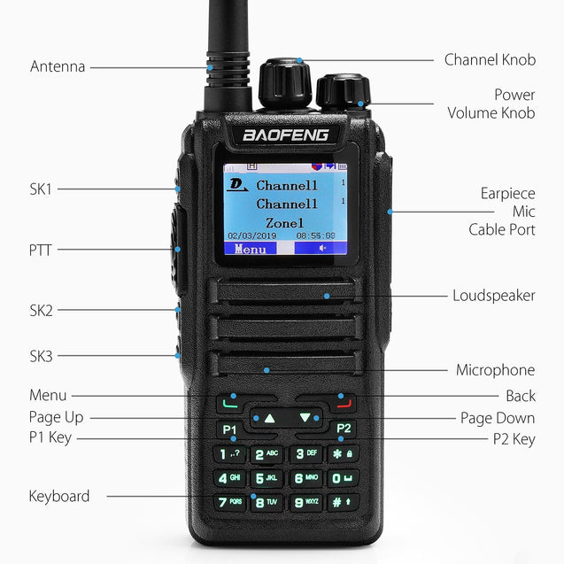 [OPEN BOX]DM-1701 5W Dual Band DMR Baofeng