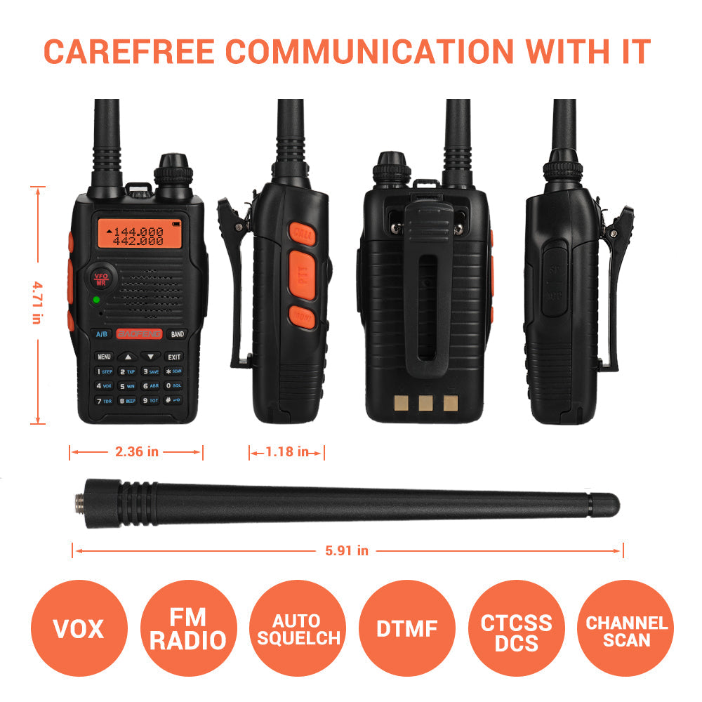 [OPEN BOX]UV-5R EX 5W Dual Band Radio Baofeng