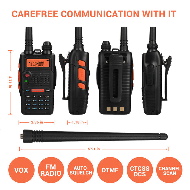 [OPEN BOX]UV-5R EX 5W Dual Band Radio Baofeng