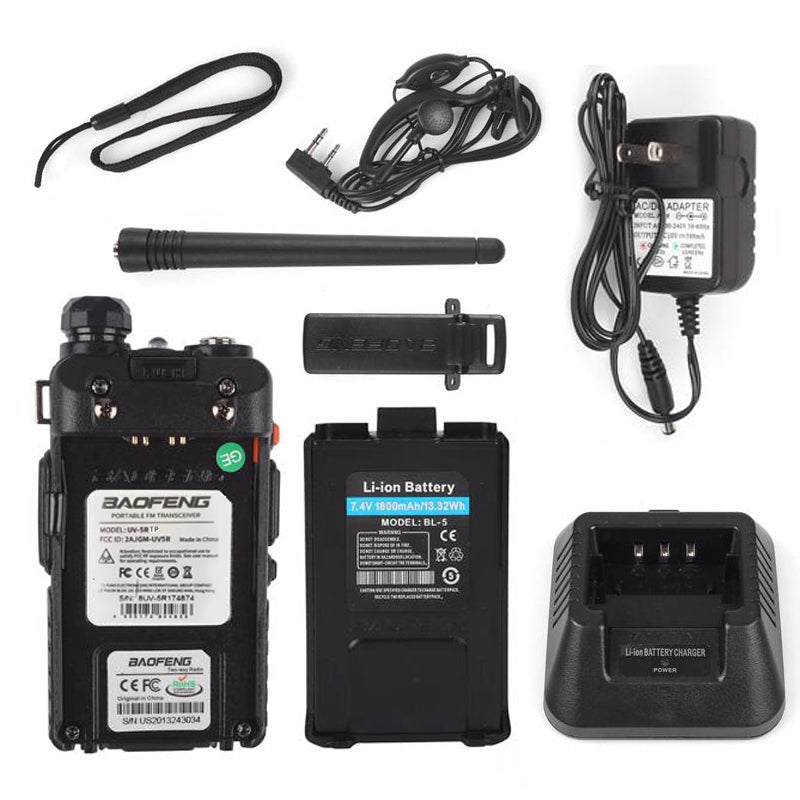 UV-5RTP 8W/4W/1W Dual Band, 1PCS Baofeng package content