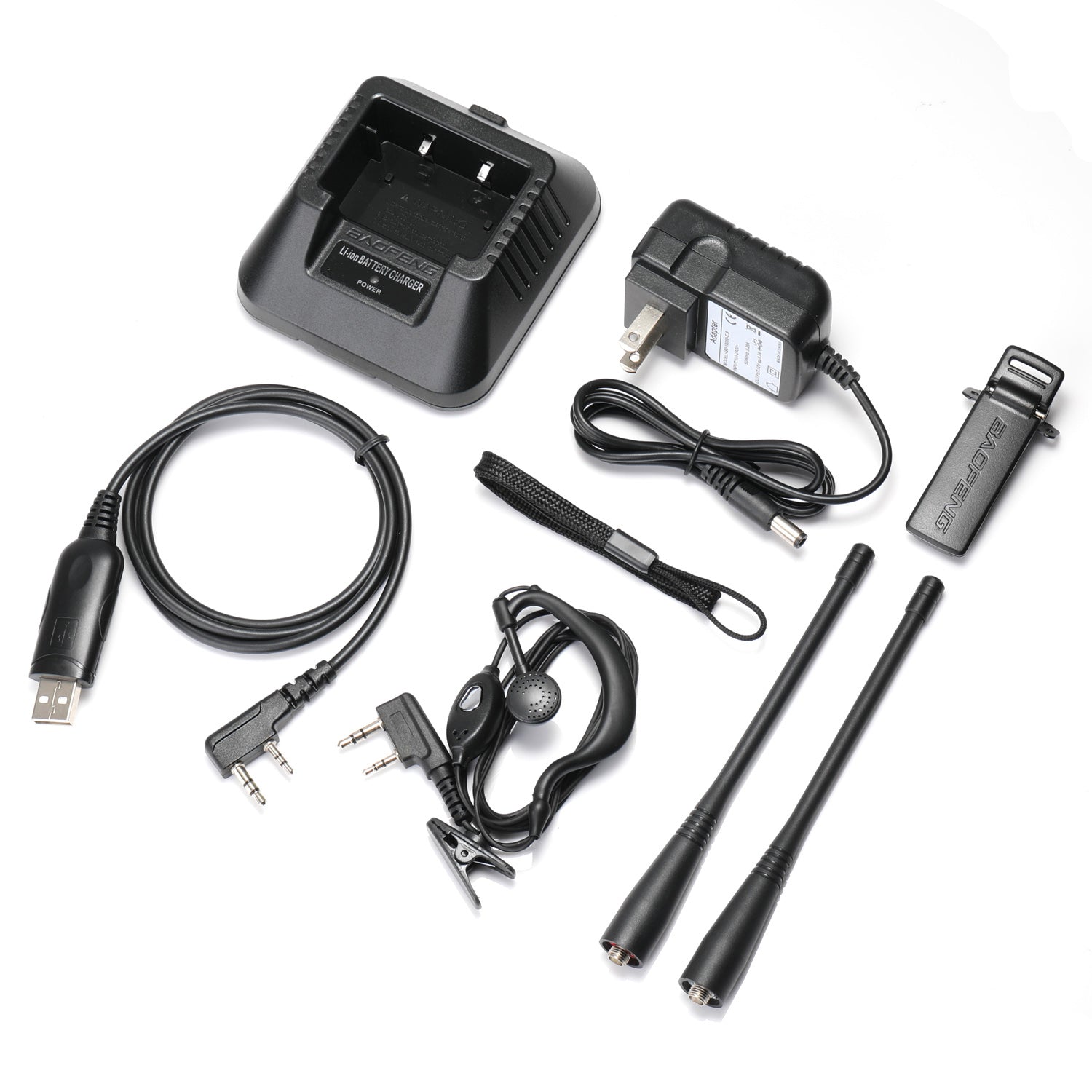 UV-5RX3 5W Tri-band 2M Radio Baofeng package content