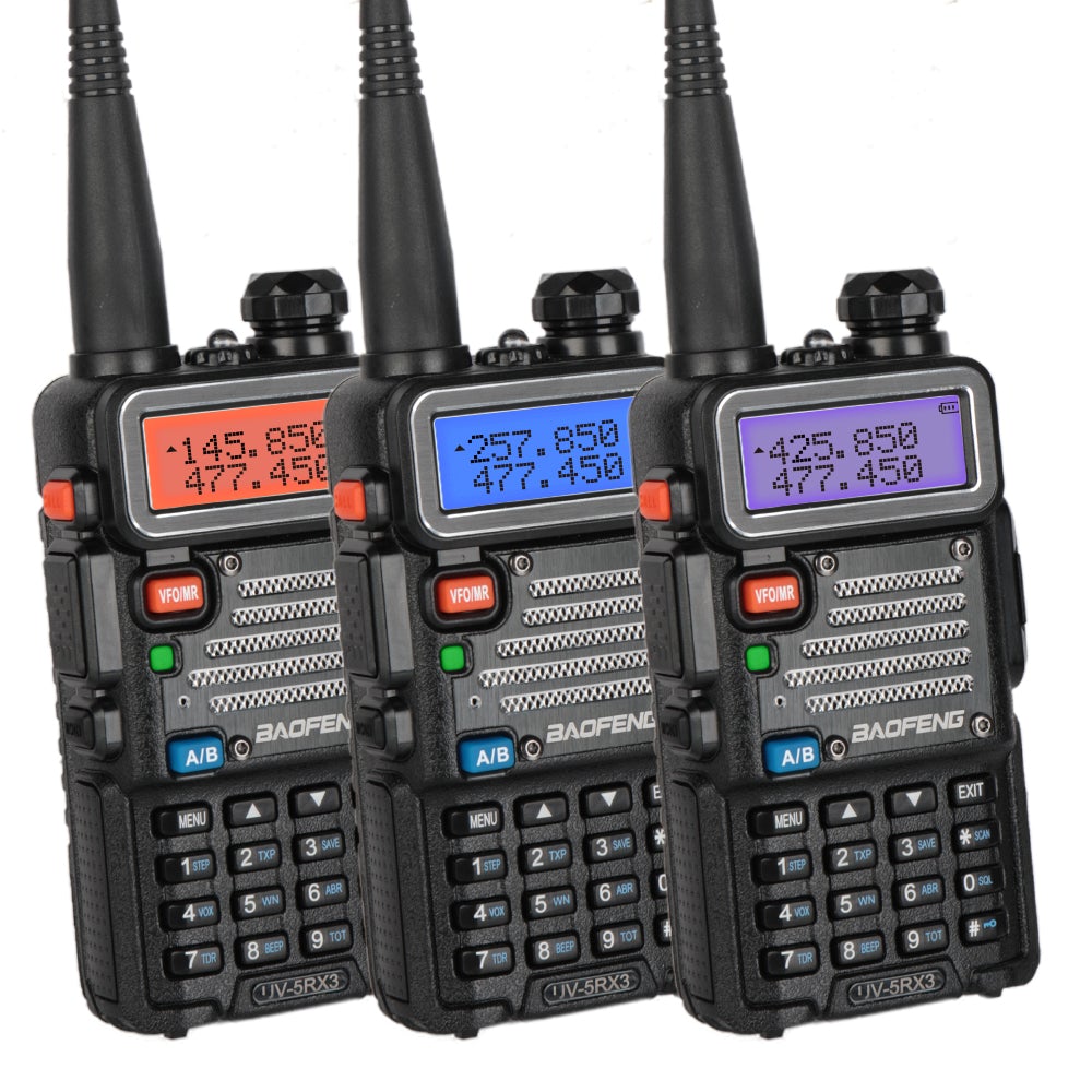UV-5RX3 5W Tri-band 2M Radio three 
 colors display Baofeng
