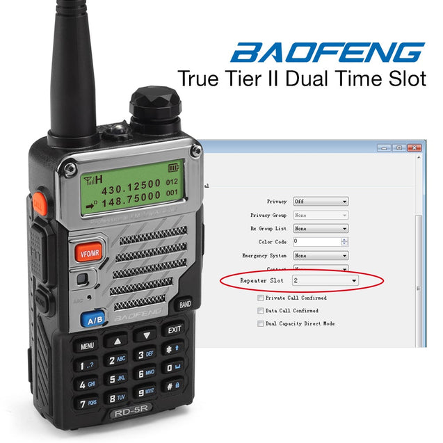 RD-5R 5W Dual Band DMR, US Plug Baofeng