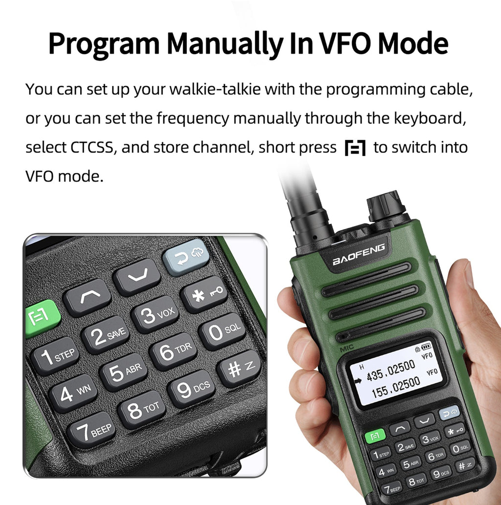 UV-13 PRO / TP-8Plus Baofeng program manually