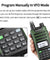 UV-13 PRO / TP-8Plus Baofeng program manually