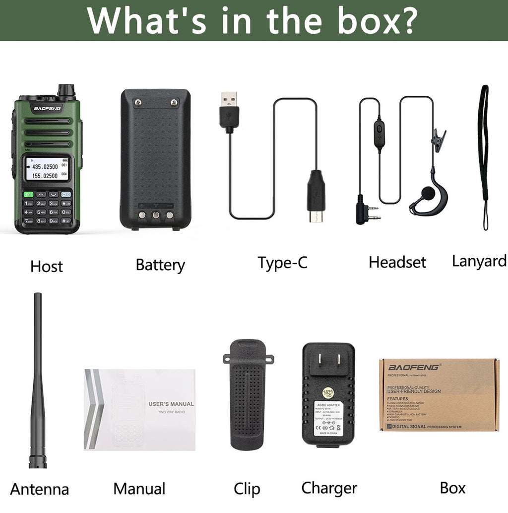UV-13 PRO / TP-8Plus Baofeng package content 