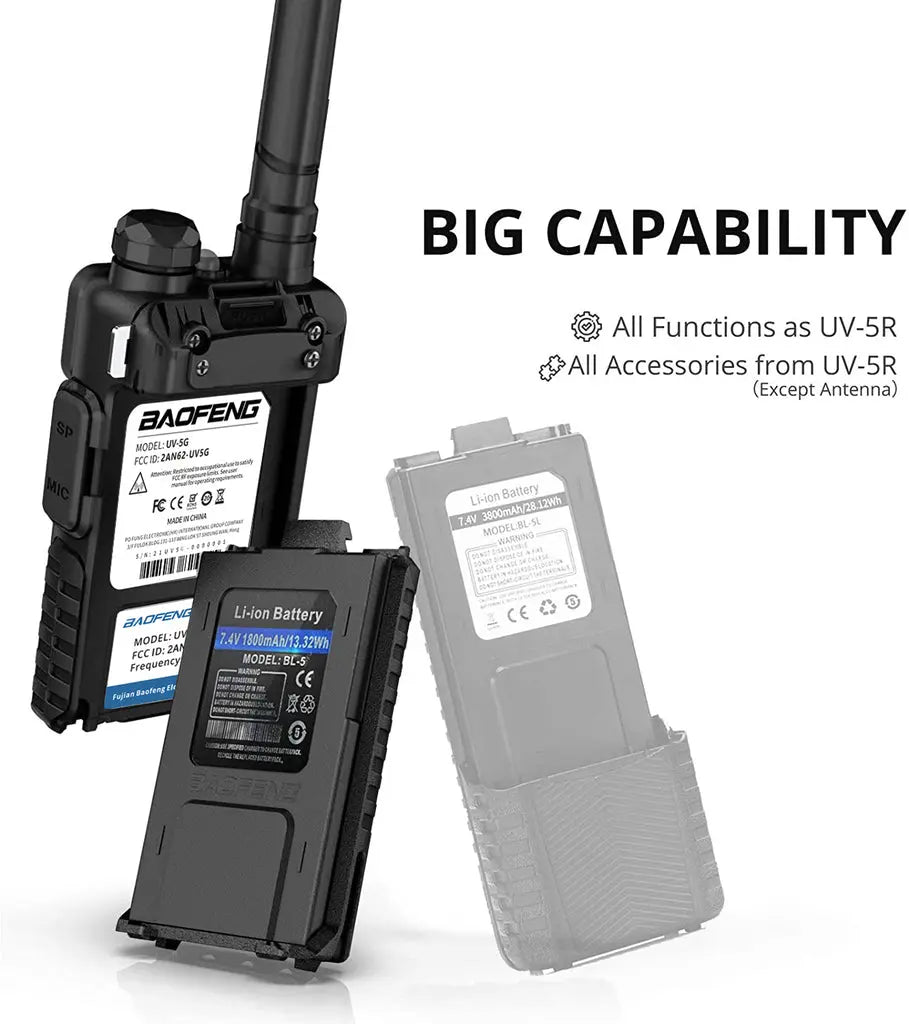 Baofeng UV-5R Upgraded Legal Version Dual Band Walkie Talkies Two Way Radio