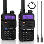 UV-5G 5W GMRS Radio Long Antenna Set [2 Pack] with programming cable