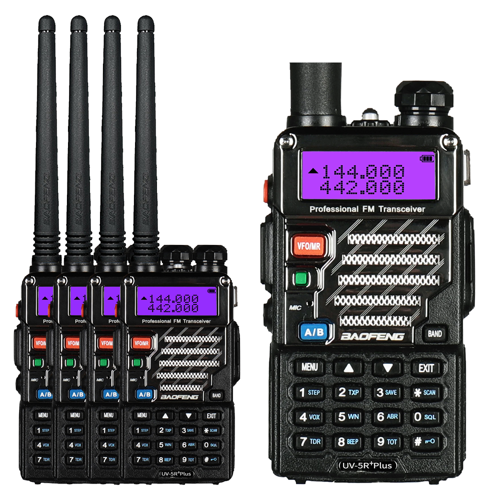 Front view of the UV-5R PLUS 5W Dual Band Radio [5 PACKS] 