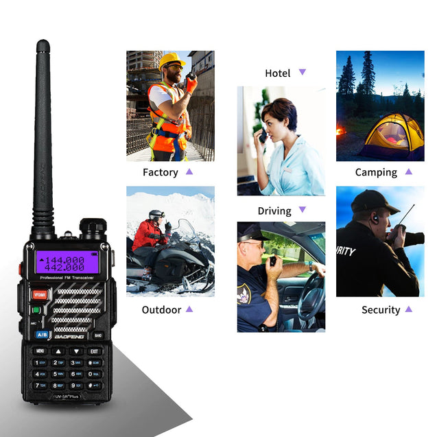 UV-5R PLUS 5W Dual Band Radio [5 PACKS] Baofeng