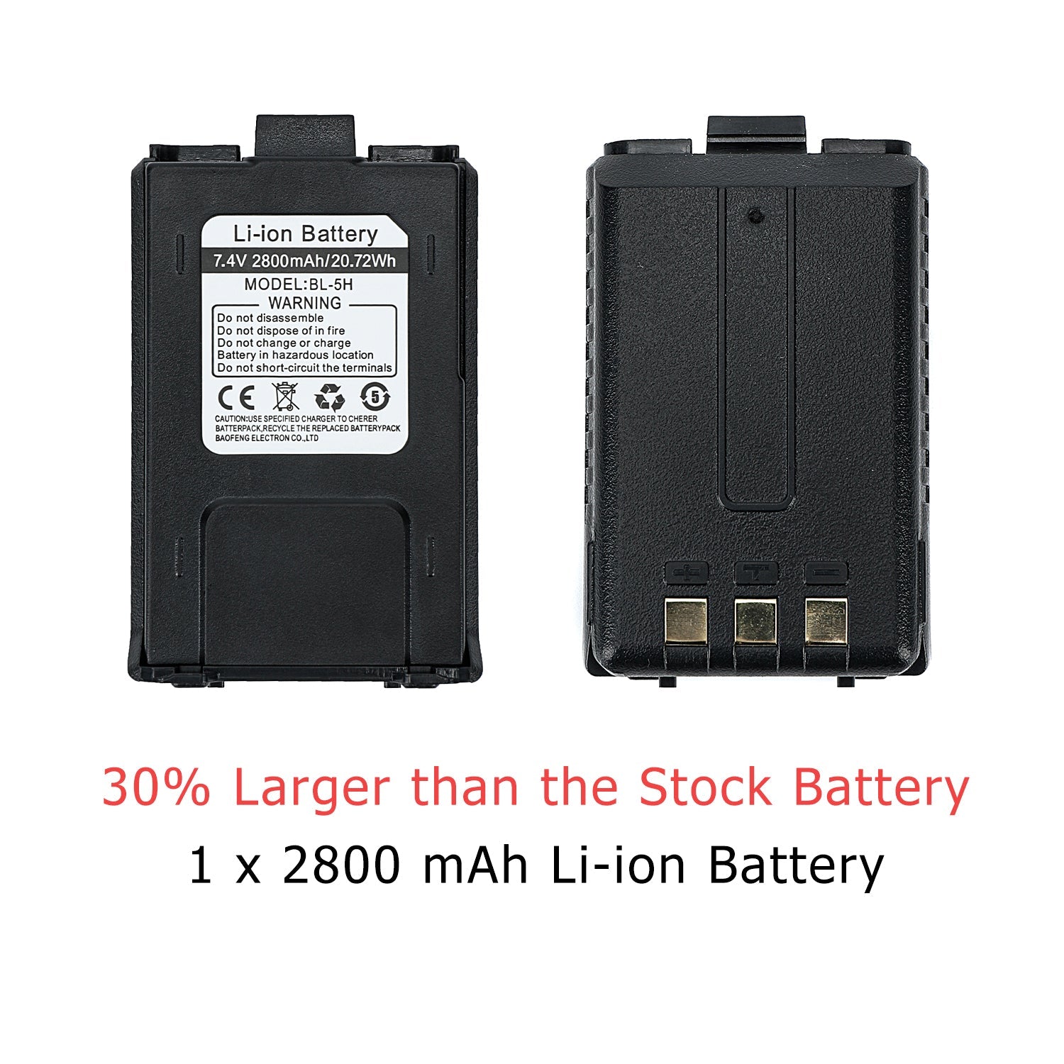 UV-5R+Pro 2800 mAh battery