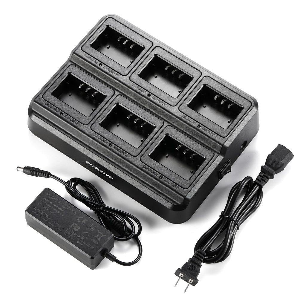 UV-5R Series Six Way Charger package content 