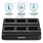 UV-5R Series Six Way Charger supports Overheating & High Voltage & Overcharging Protection