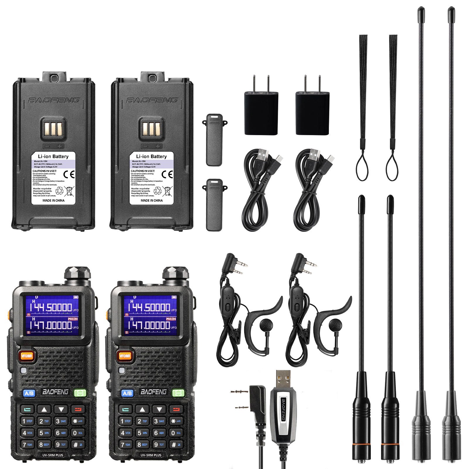 UV-5RM plus 2 pcs package content 