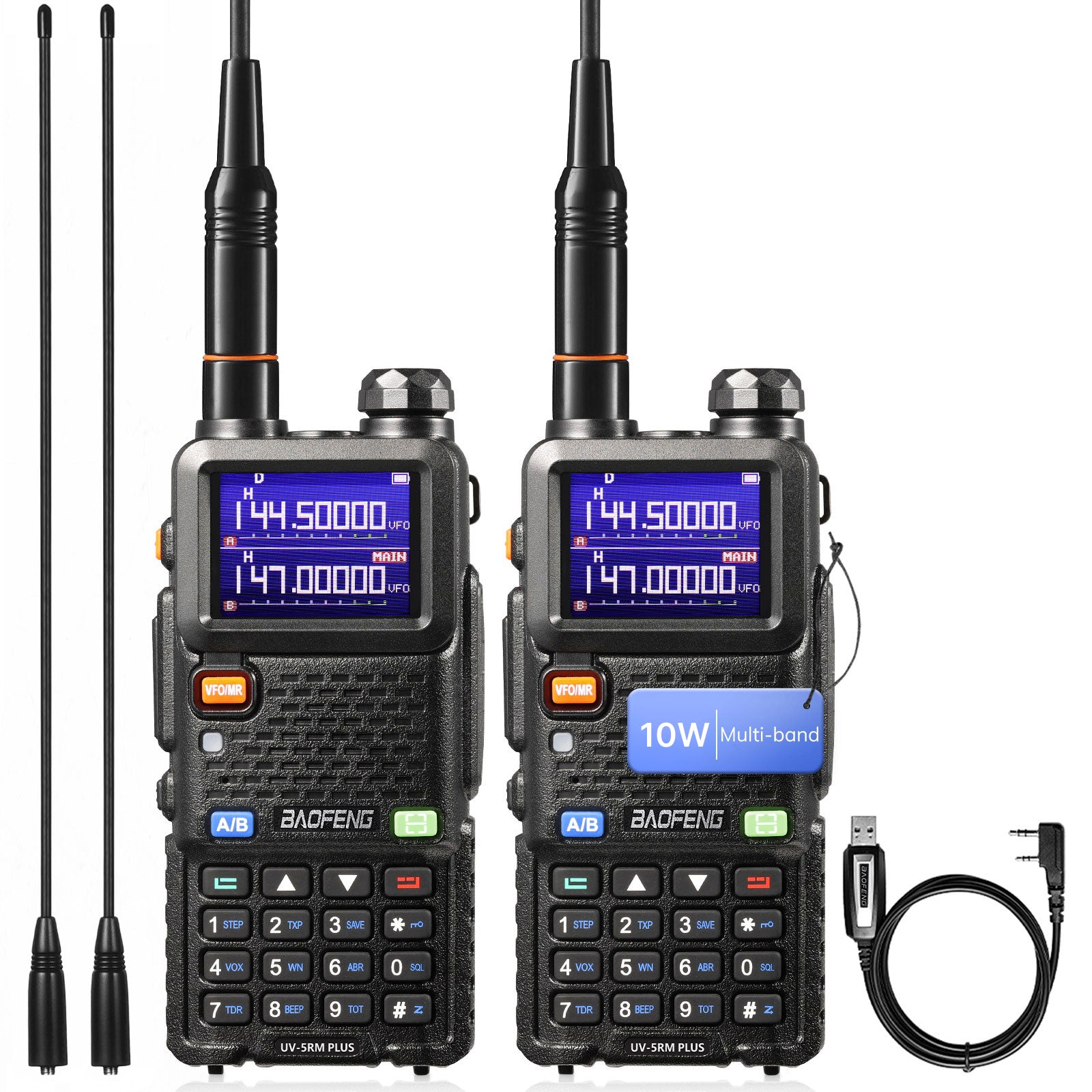 UV-5RM Plus 10W Multi-Band Radio - Baofeng