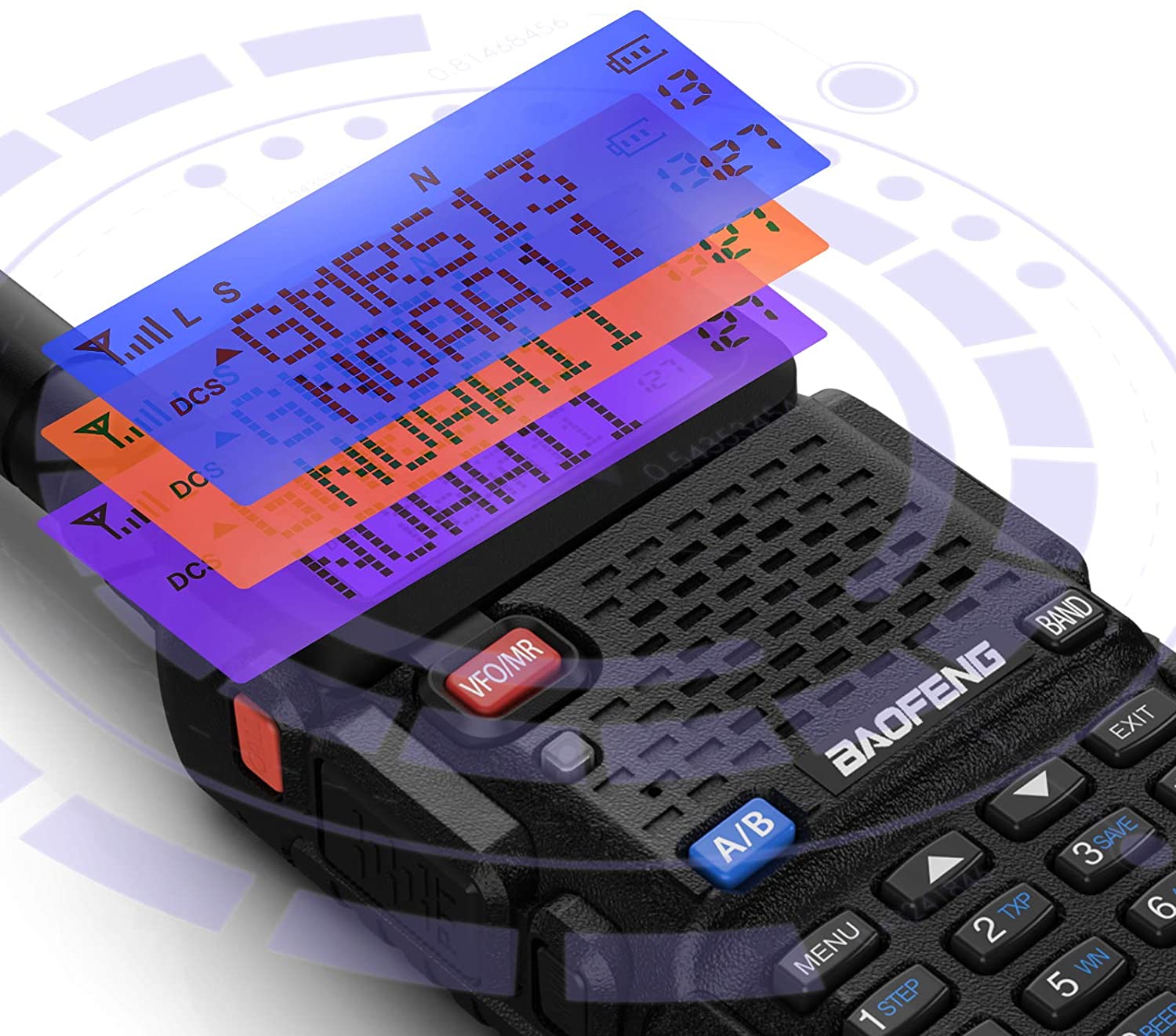 UV-5X (UV-5G) GMRS Radio supports 3 backlight display