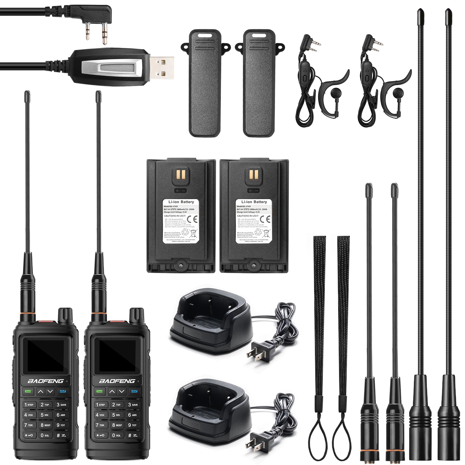 UV-17R 2 pcs [Long Antenna Set]  package content